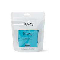 TOMS Shoe Cleaning Wipes 8 Pack White - Front View