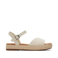 Abby Flatform Espadrille Sandal Leather Natural - Side View