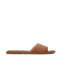 Shea Slide Sandal Tan Leather - Side View