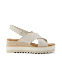 Diana Crossover Wedge Sandal Natural - Side View
