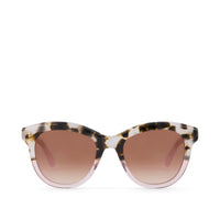 Gwyneth Handcrafted Sunglasses Vintage Tortoise Pink Fade-Brown Gradient - Front View