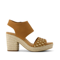 Majorca Rope Platform Sandal Brown Sugar Geo Basketweave - Side View