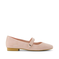 Bianca Flat Pale Rose Suede - Side View