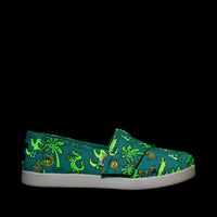 Alpargata Classic Kids Shoe Aqua Glow in the Dark Miami Alligators - Side View