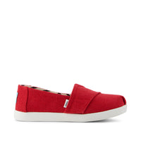 Alpargata Classic Kids Shoe Red Heritage Canvas - Side View