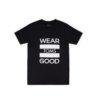 Wear Good Stacked Short Sleeve Crew Tee Black Stacked - Front View