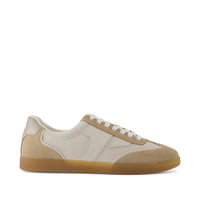 Collins Casual Lace-Up Sneaker Oatmeal Multi Suede and Leather - Side View