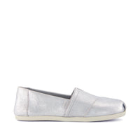 Alpargata Classic Light Grey Metallic Suede - Side View