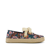 Carolina Lace-Up Espadrille Dark Teal Mountain Primrose - Side View