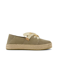 Carolina Lace-Up Espadrille Dune Suede - Side View
