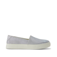 Kameron Slip On Sneaker Light Grey Metallic Suede - Side View