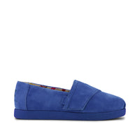 TOMS x Jamie Mizrahi Alpargata Classic Kids Shoe Water Repellent Electric Blue Suede - Side View