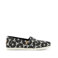 Alpargata Classic Black Embroidered Daisy Denim​ - Side View